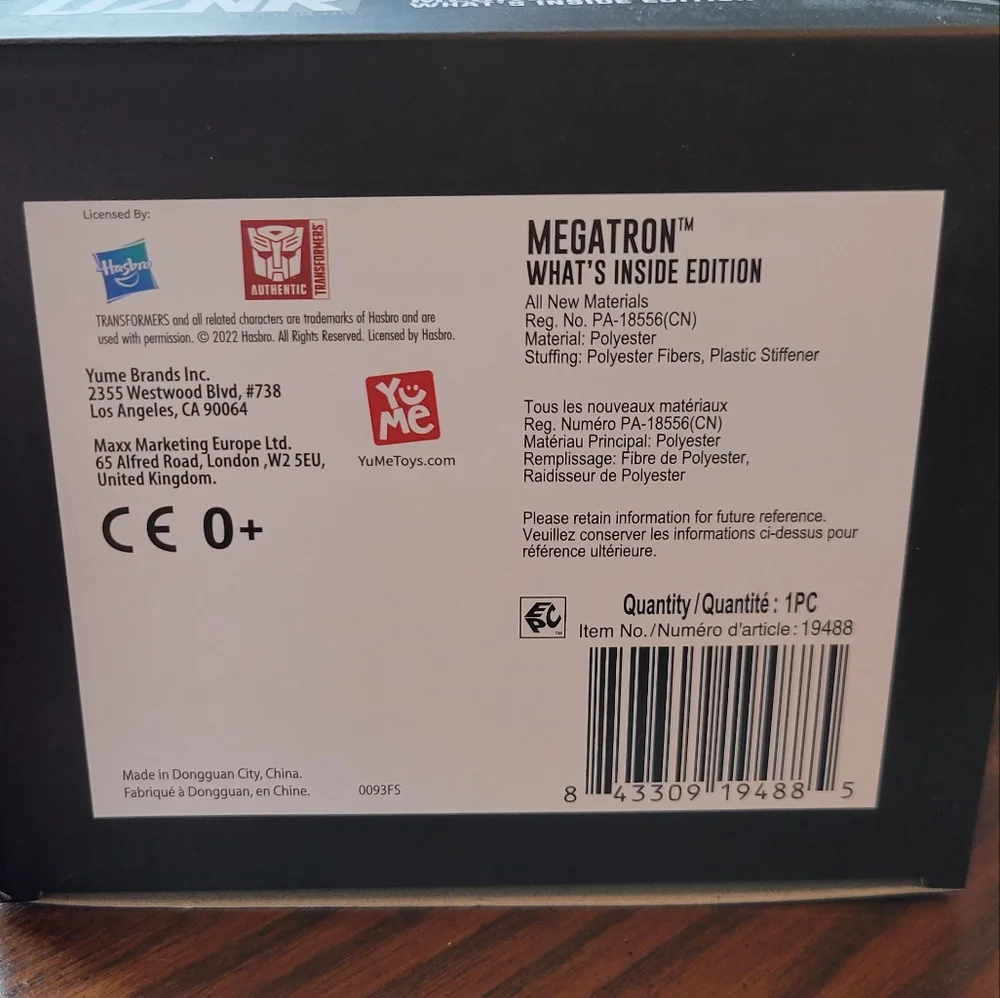 NIB -- Transformers Megatron Collectible Action Plush